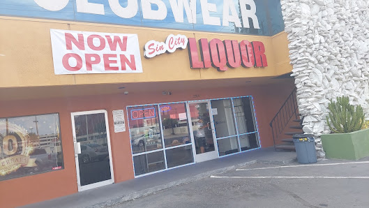 Sin City Liquor Mart storefront on Sammy Davis Jr. Drive